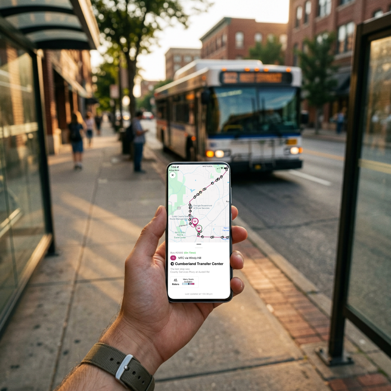 First-Person Bus Stop App POV-1